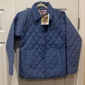TuffRider Women's Quilted Utility Jacket - Periwinkle /pink  NWT